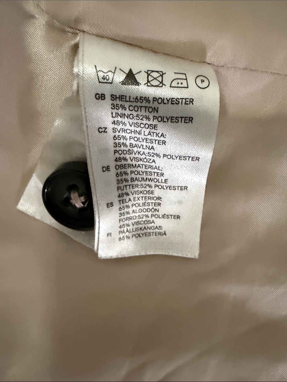 H&M Light Beige Double-Breasted Trench with Belt - Picture 11 of 16